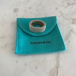 Tiffany & Co. Silver Somerset Mesh Band Ring